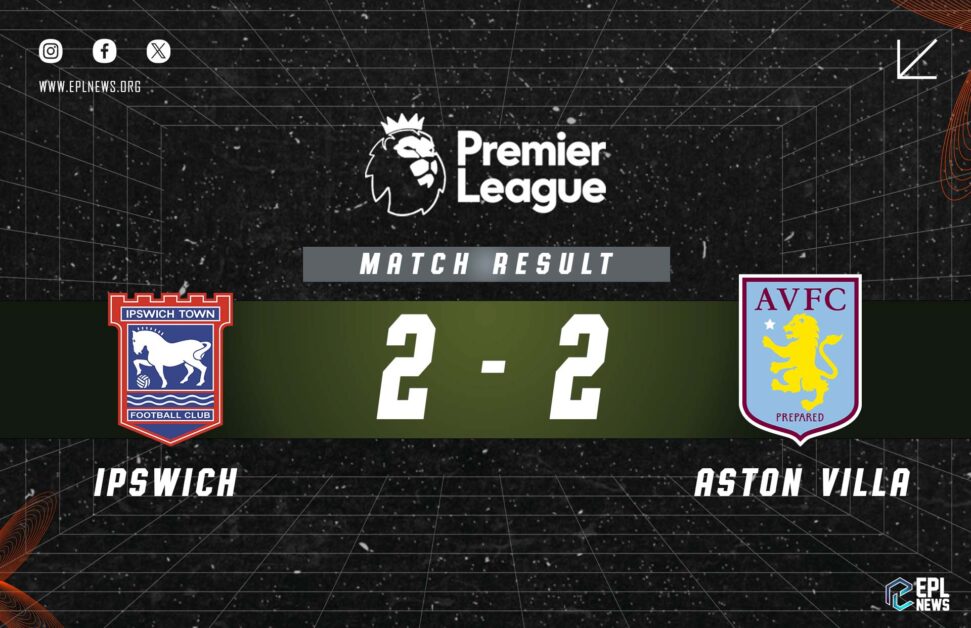 Ipswich vs Aston Villa 2-2 리포트