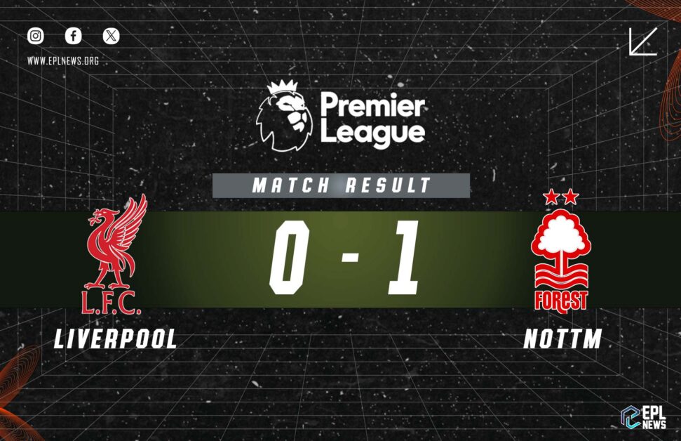 Liverpool vs Nottingham Forest 0-1 리포트