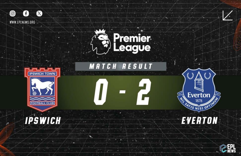 Ipswich vs Everton 0-2 리포트