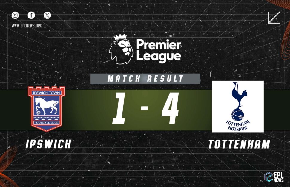 Ipswich vs Tottenham 1-4 리포트