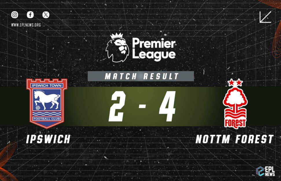 Ipswich vs Nottingham Forest 2-4 리포트