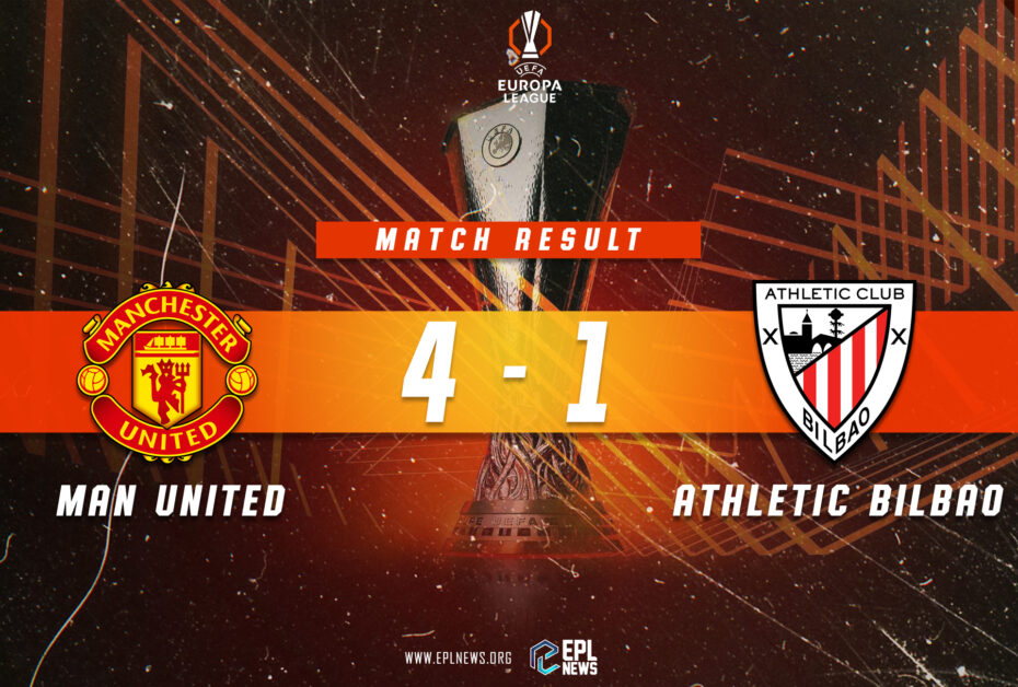 맨체스터 유나이티드 vs 아틀레틱 빌바오 4-1 경기 결과