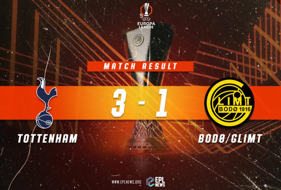 토트넘 vs 보도/ 글림트 3-1 경기 결과