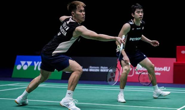 Man Wei Chong과 Tee Kai Wun이 2025년 Hylo Open 8강에 진출했습니다. (사진=AFP)