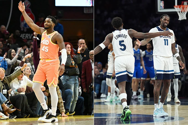 Donovan Mitchell, Anthony Edwards, Naz Reid