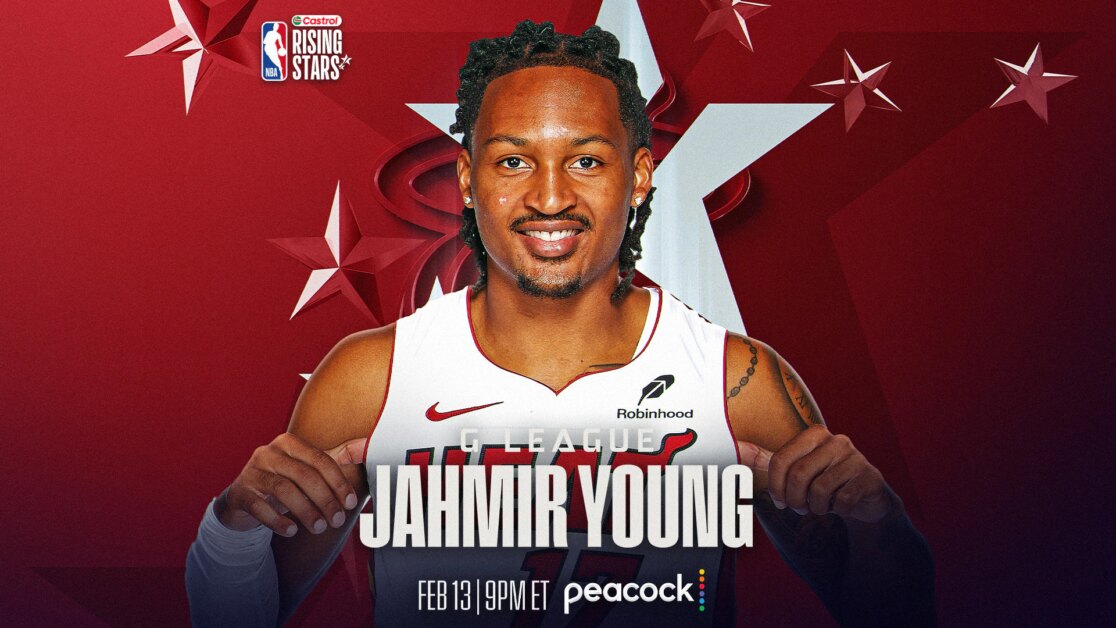 마이애미의 Jahmir Young이 2026년에 Mac McClung을 대신할 예정입니다. Castrol Rising Stars