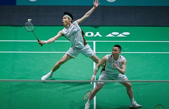 Aaron Chia-Soh Wooi Yik은 2026년 독일 오픈에서 충격을 받았습니다. (사진:AFP)