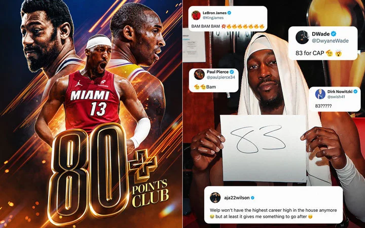 Wilt Chamberlain, Bam Adebayo, Kobe Bryant